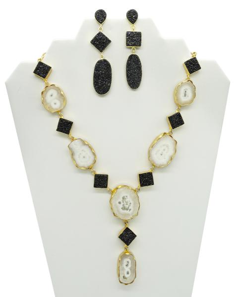 Paisley Fossil Necklace Set