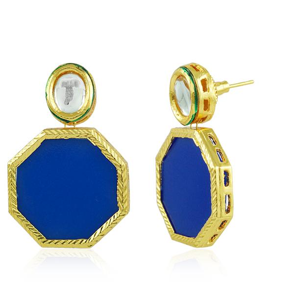 Bo'Bell Delicate Sweet Hexagon Sheet Fusion Earring/ROYALBLUE