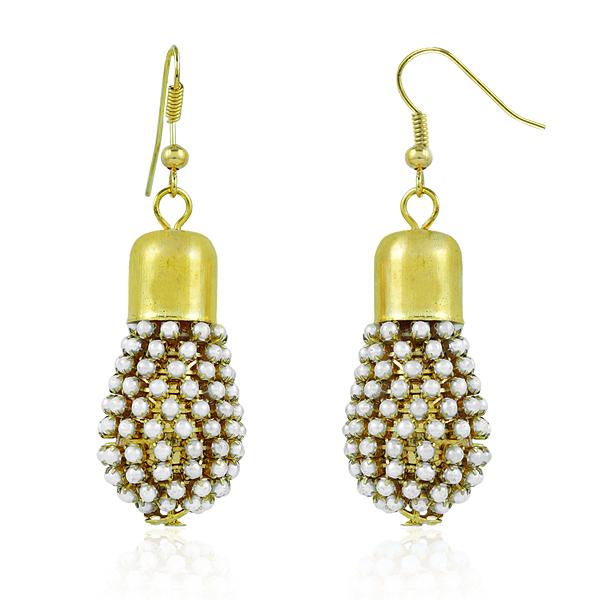 Bo'Bell Funky Fashionable  Indian Traditional Earring/WHITE