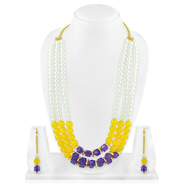 Bo'Bell Fusion Beads Chic Fashion Bollywood Necklace Set/MULTI