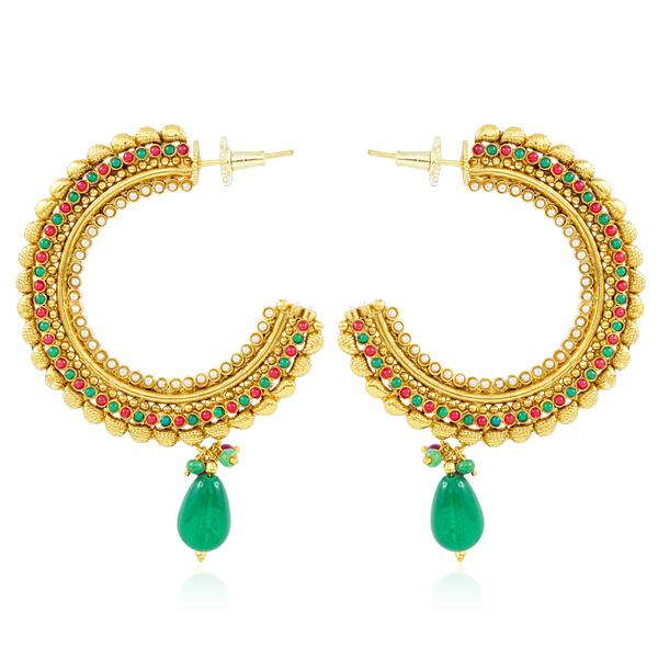 Bo'Bell Flawless Attractive Designer Earring/GREEN