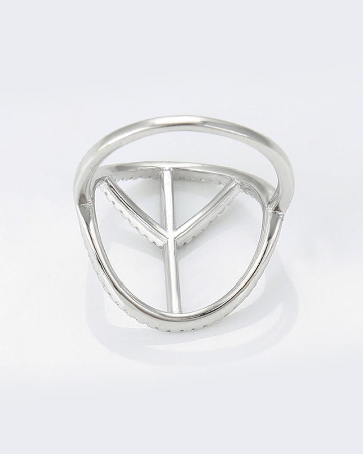 Peace Glam CZ Diamond Ring