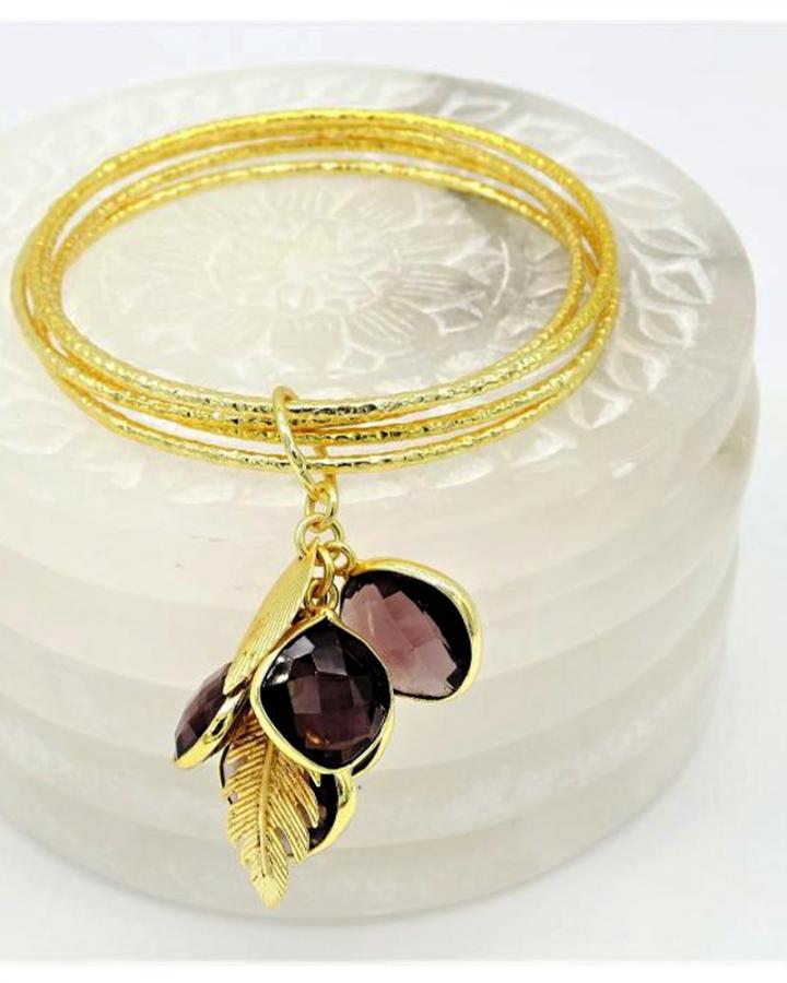 Plum Charms Bangle