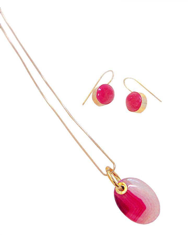 Azalea Pink Pendant Set