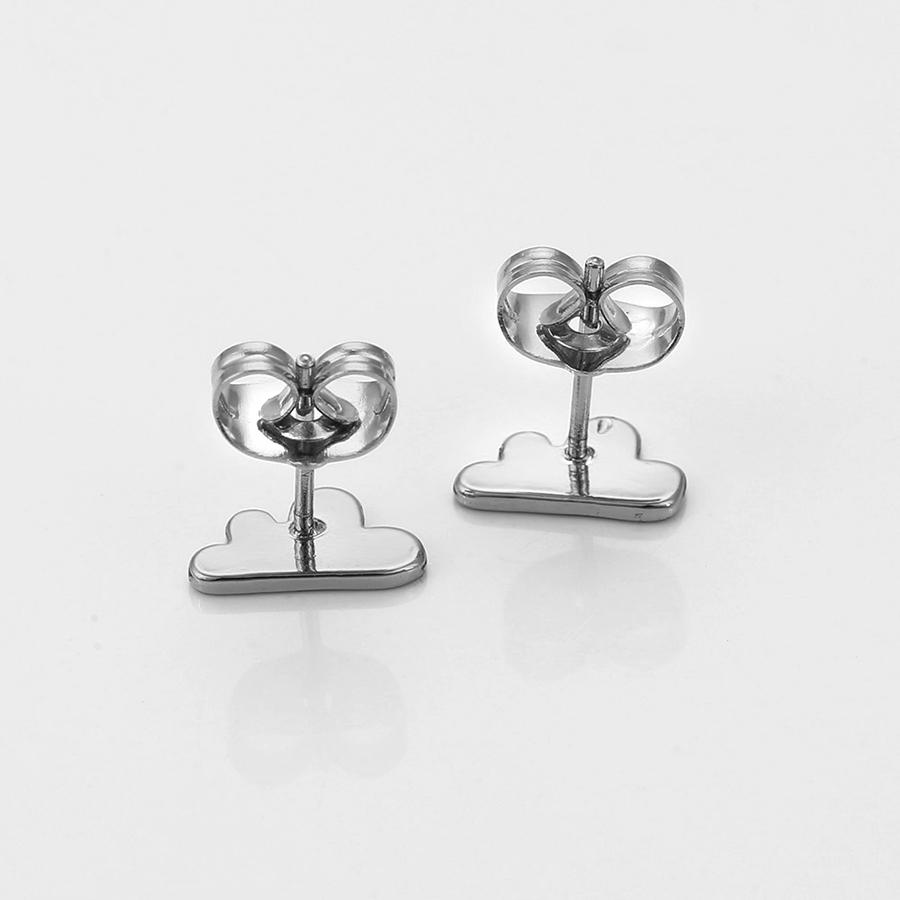 Bo'Bell Tiny Cute Cloudy Sterling Silver Tops/SILVER