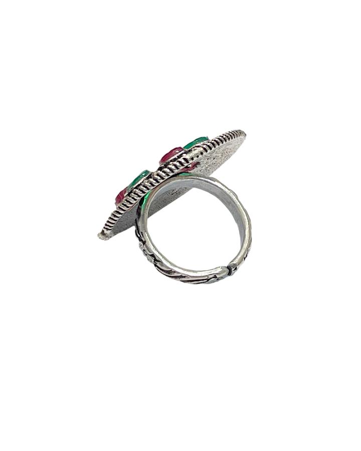 Maya Floral Boho Adjustable Ring