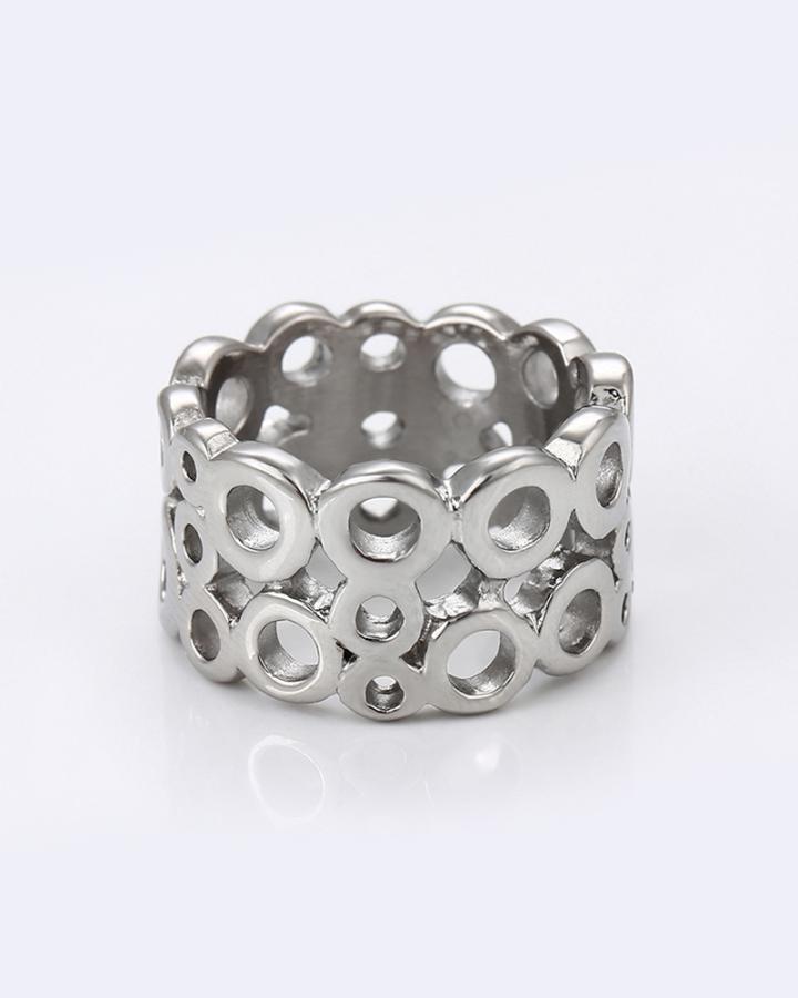 Holly Bubble Stainless Steel Ring
