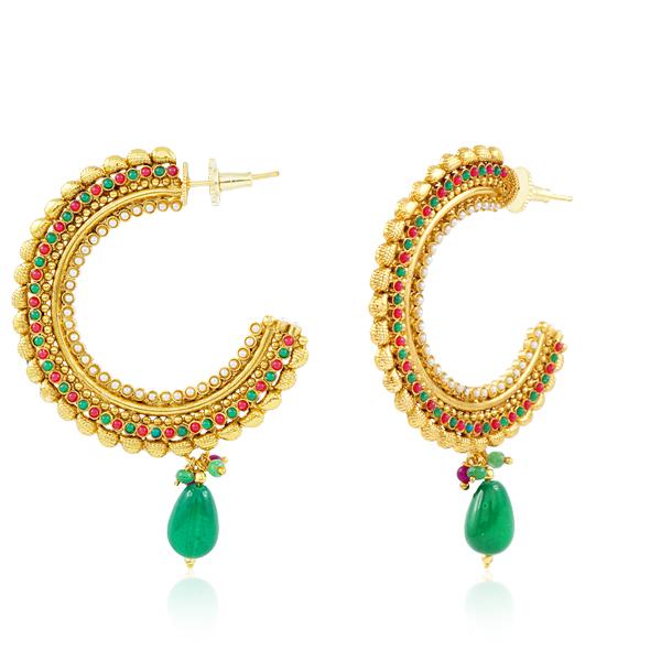 Bo'Bell Flawless Attractive Designer Earring/GREEN