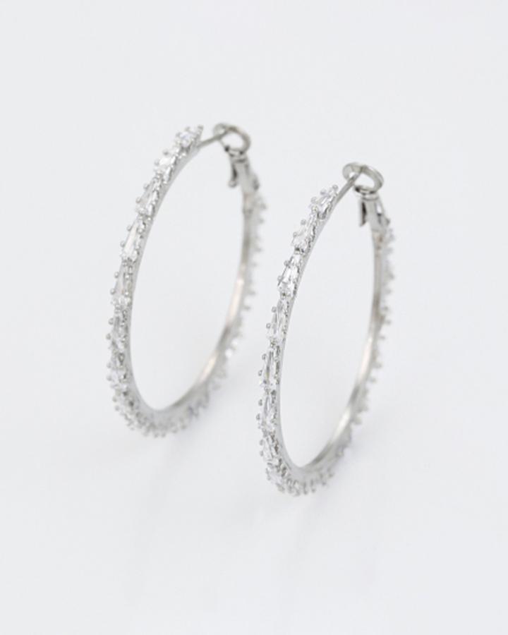 Cubic Bling Hoops