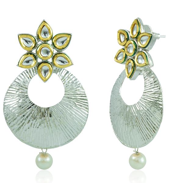 Bo'Bell Indian Jaipuri Floral Bolly Earring/SILVER