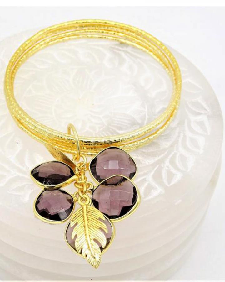 Plum Charms Bangle