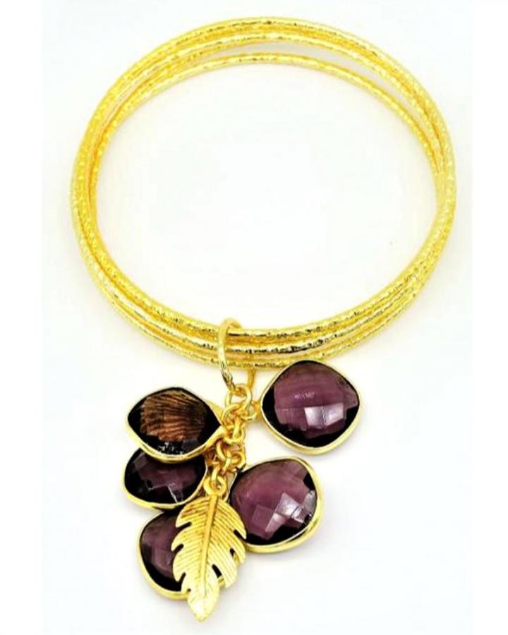 Plum Charms Bangle