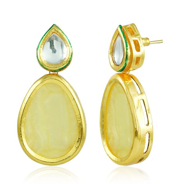 Bo'Bell Indian Bold Boondh Sheet Earring/CREAM