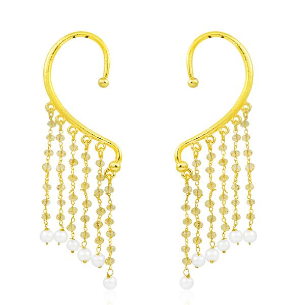 Bo'Bell Elegant Glitzy Crystal Trendy Ear Cuff/GOLDEN