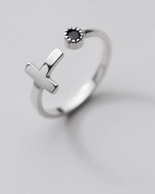 Vincent Cross Sterling Silver Adjustable Ring