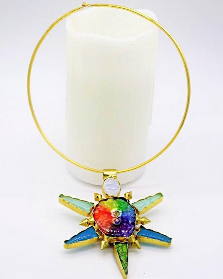 Rainbow Blossom Necklace