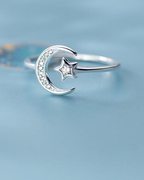 Ursa Night Sterling Silver Adjustable Ring