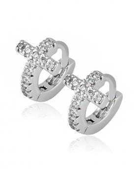 Starlit Cross Hoops....