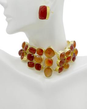 Rose Beige Choker Se....