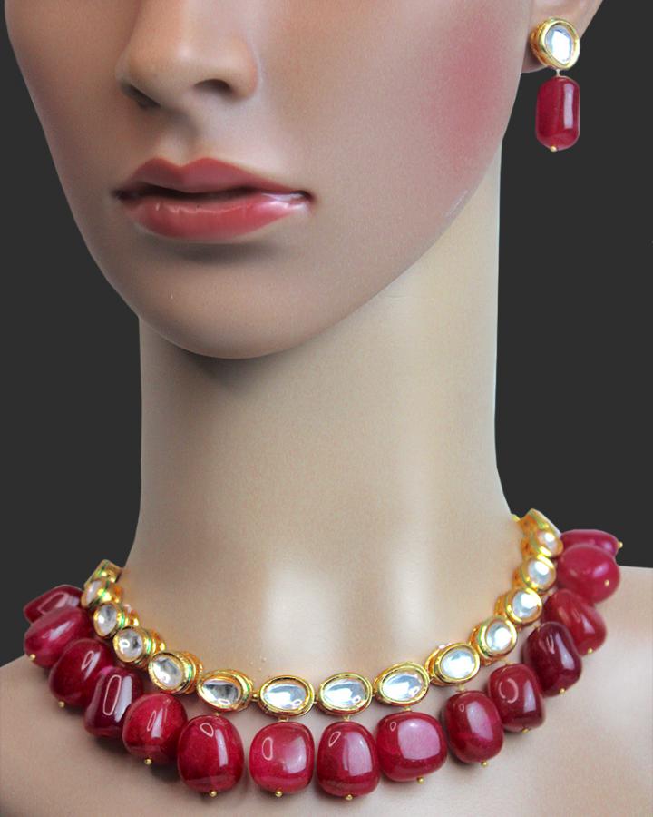Ruby Rose Necklace Set