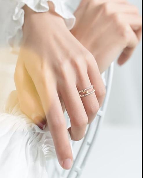Twinky Girls Star Sterling Silver Adjustable Ring
