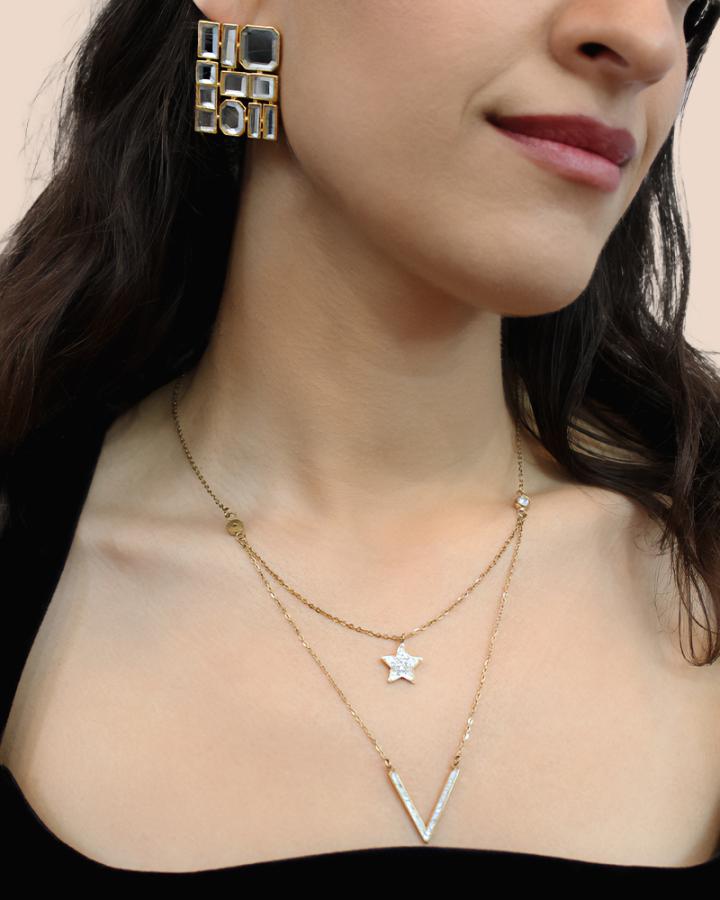 Geometric Mirror Earrings