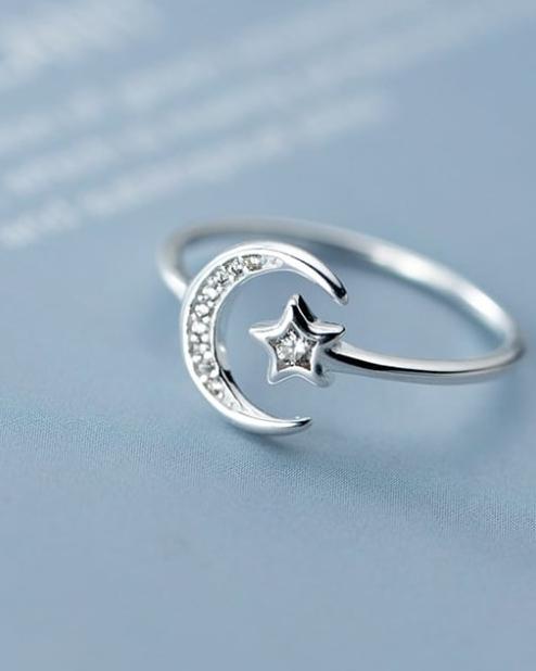 Ursa Night Sterling Silver Adjustable Ring