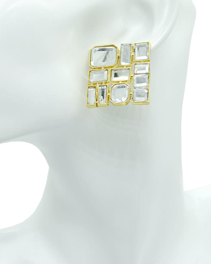 Geometric Mirror Earrings