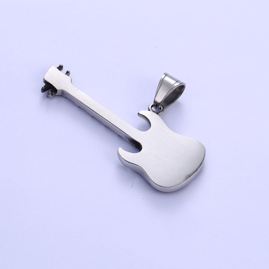 Bo'Bell Funky Chunky Guitar Sterling Silver Men's Pendant/SILVER