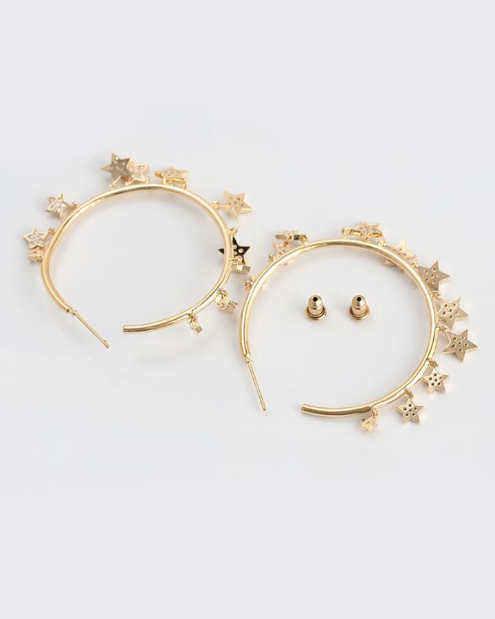 Twinkle Star Hoops 