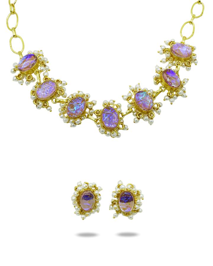 Lucidia Opal Necklace Set