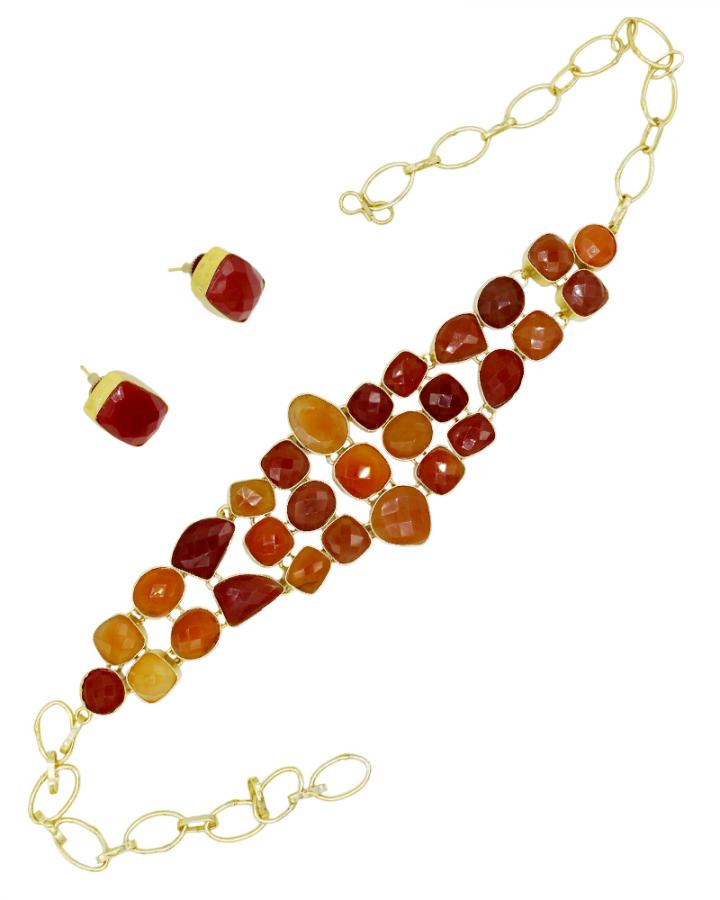 Rose Beige Choker Set