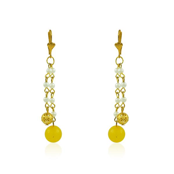 Bo'Bell Lemon Yellow Fashion Beads Fusion Western Necklace/YELLOW