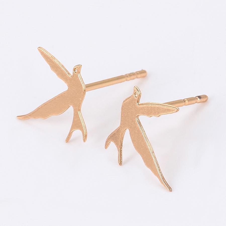 Bo'Bell Bird Free Nature Mate Gold Designer Earring/GOLDEN