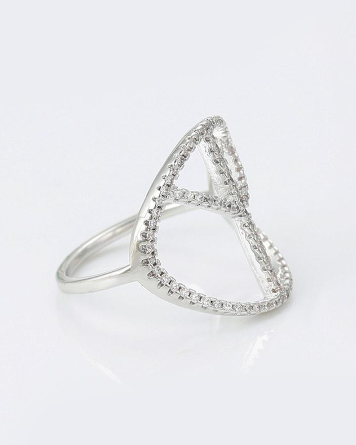 Peace Glam CZ Diamond Ring