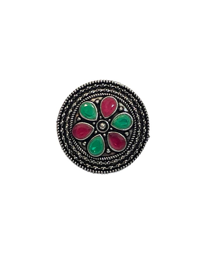 Maya Floral Boho Adjustable Ring