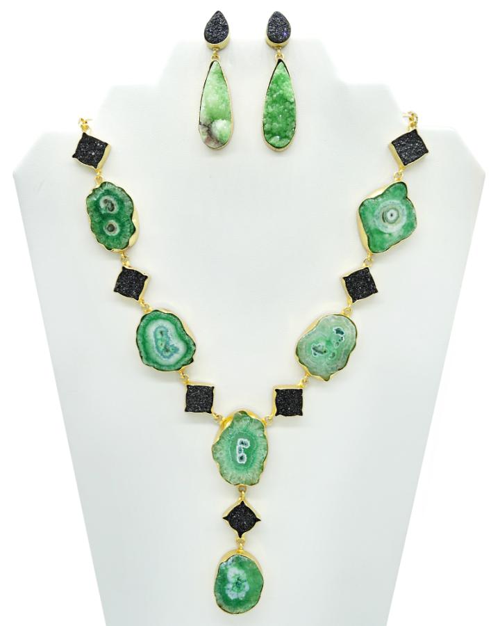 Paisley Fossil Necklace Set