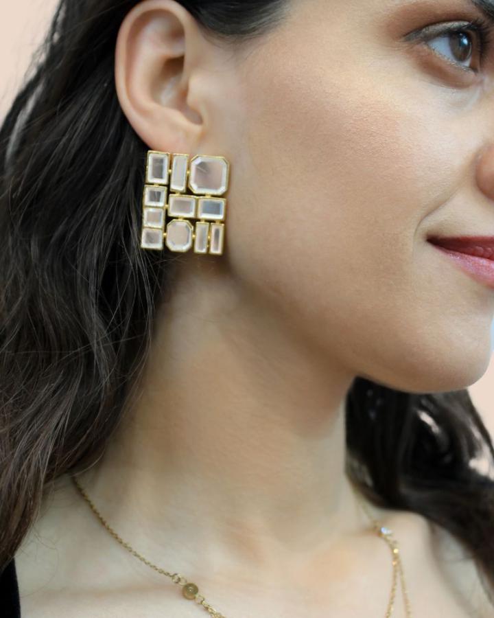 Geometric Mirror Earrings