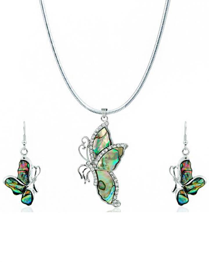 Abalone Butterfly Set