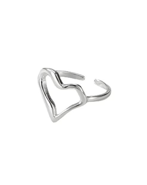 Pure Heart Sterling Silver Adjustable Ring