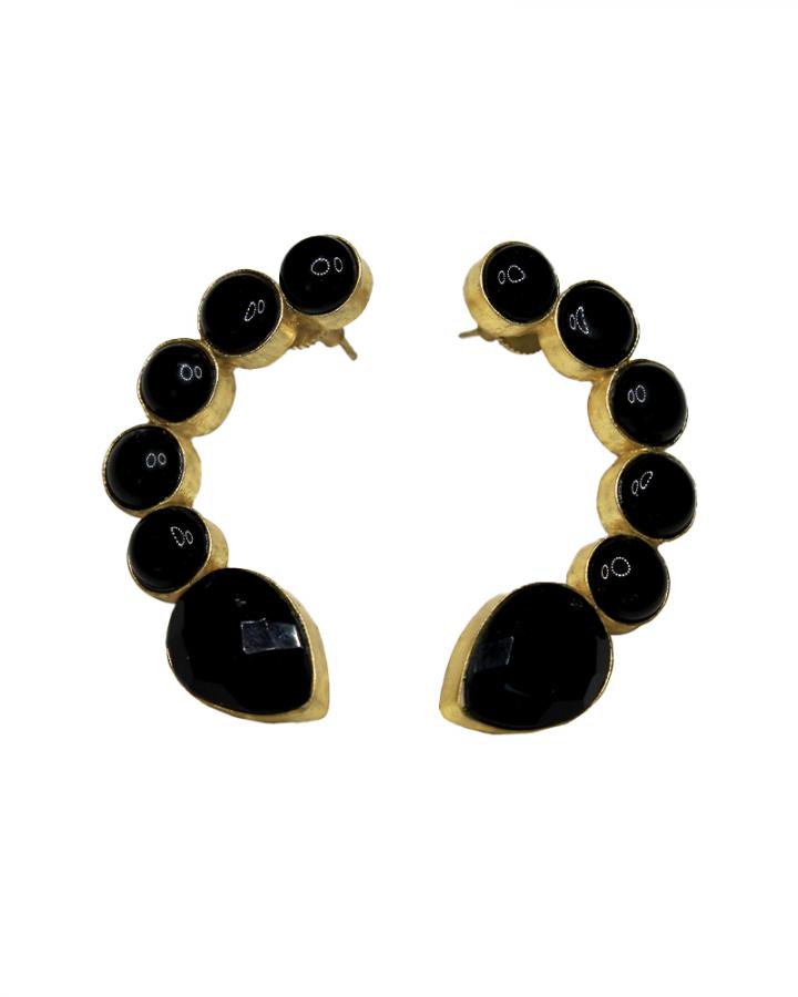 Crescent Dot Earring