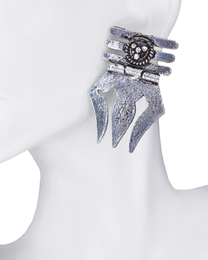 Trisula Grey Earring