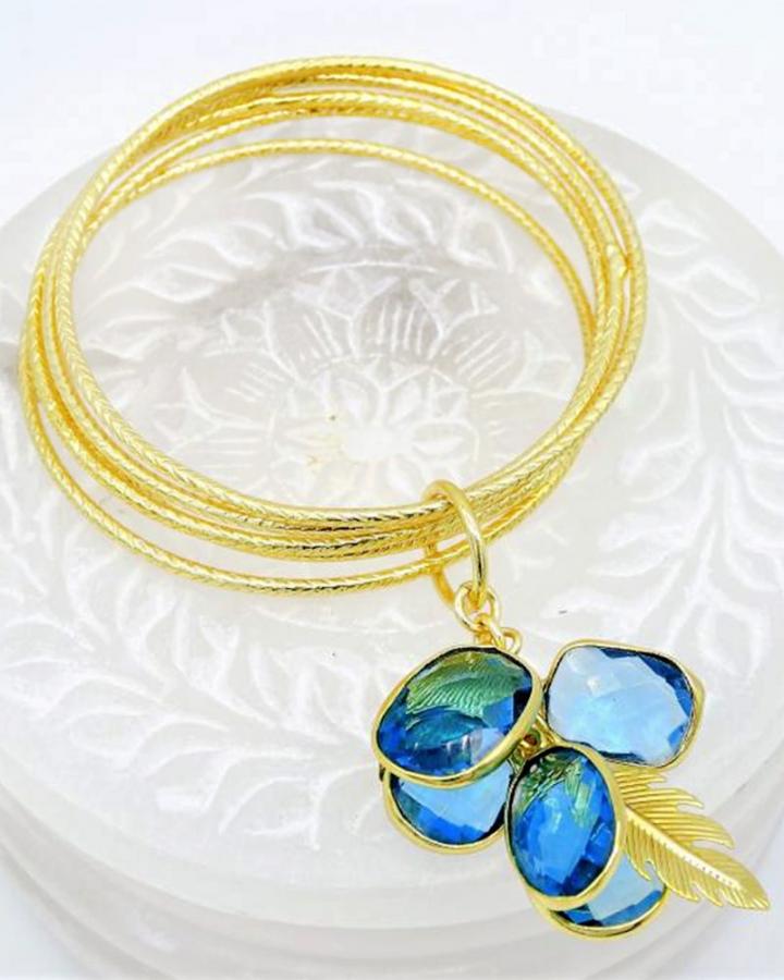 Aqua Charms Bangle