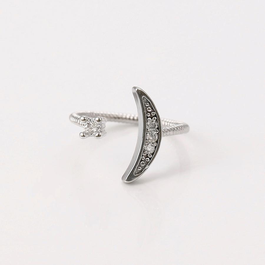 Crescent N Star Ring