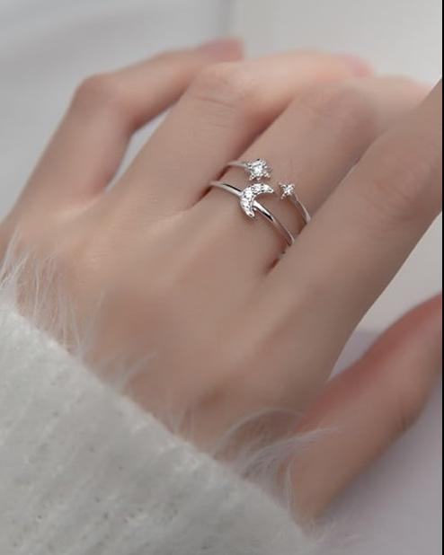 Dream Star Sterling Silver Adjustable Ring