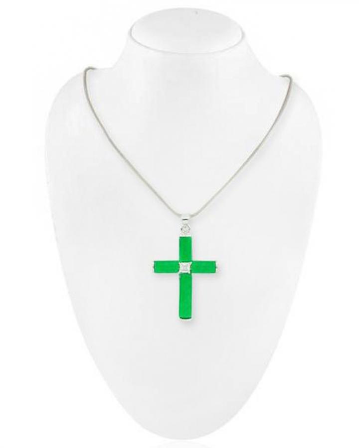 Jade Cross Pendant