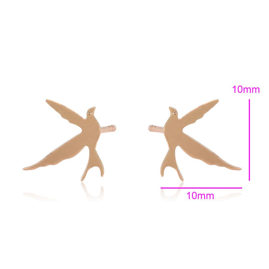 Bo'Bell Bird Free Nature Mate Gold Designer Earring/GOLDEN