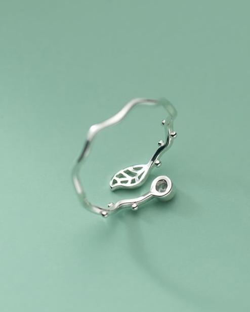 Twig Sterling Silver Adjustable Ring