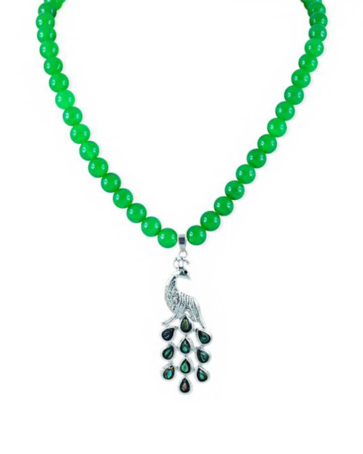 Jade Peacock Pendant