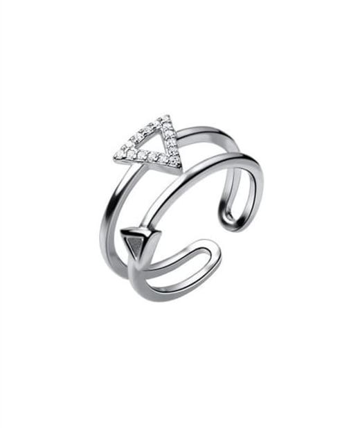 Cosmo Triangle Sterling Silver Ring